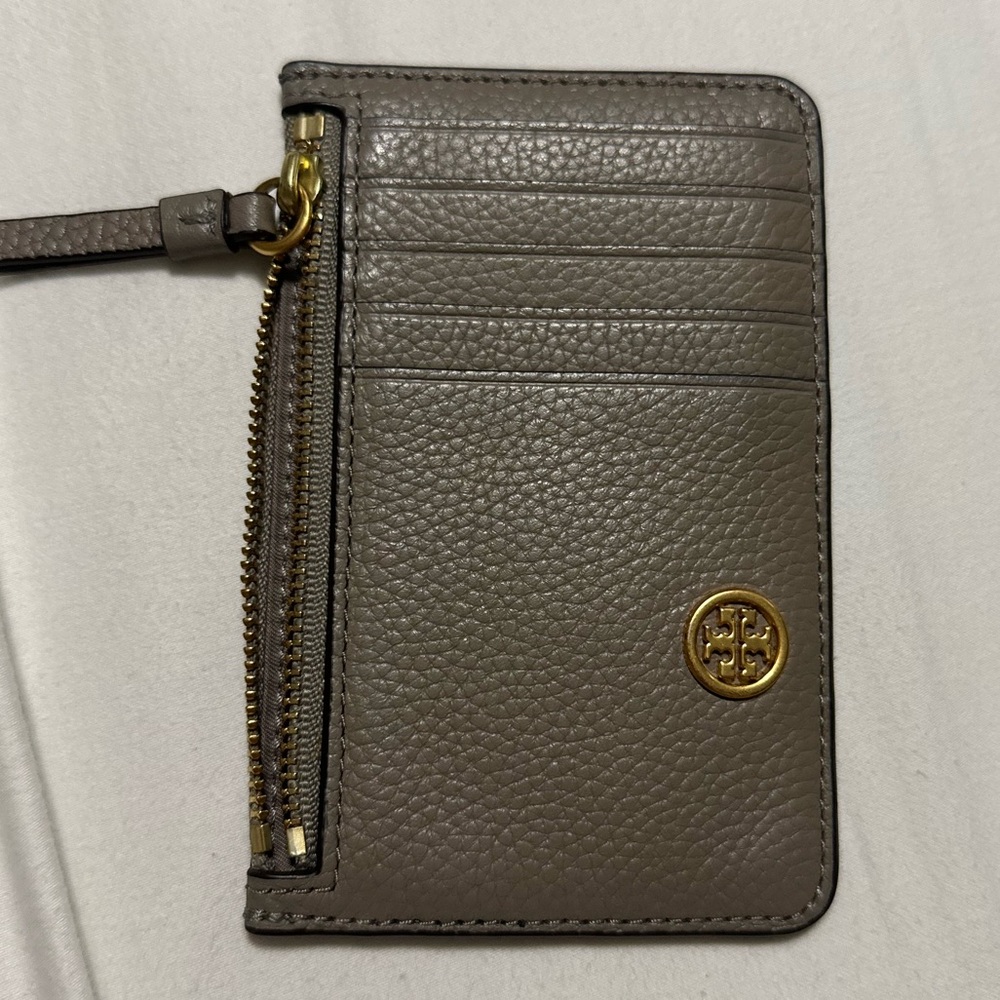 Walker Leather Top Zip Card Case